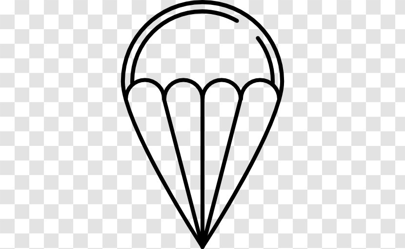 Black And White Parachute Clip Art - Tree - Gliding Transparent PNG