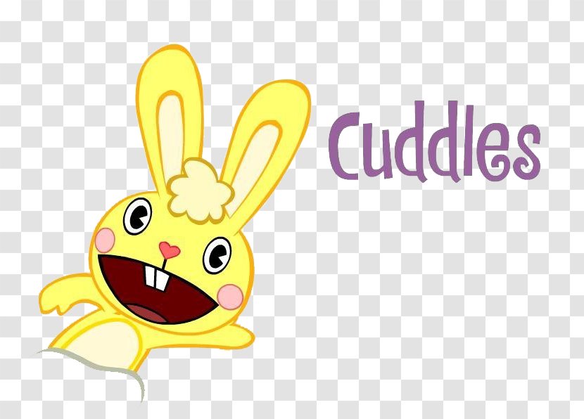 Rabbit Cuddles Lumpy Character Cartoon - Rabits And Hares - Happy Tree Friends Transparent PNG