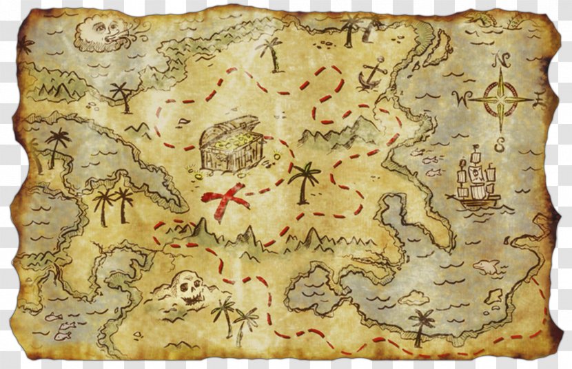 Treasure Map Buried Piracy - Child - Pirate Transparent PNG