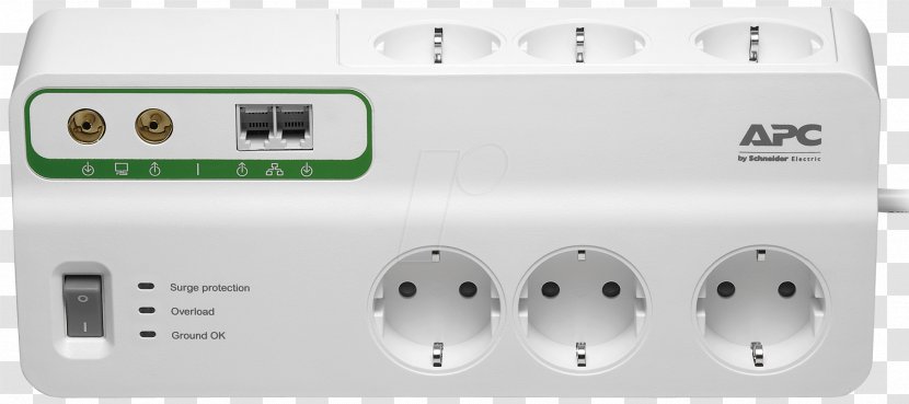 APC By Schneider Electric UPS Surge Protector Schuko AC Power Plugs And Sockets - Supply - Ups Transparent PNG