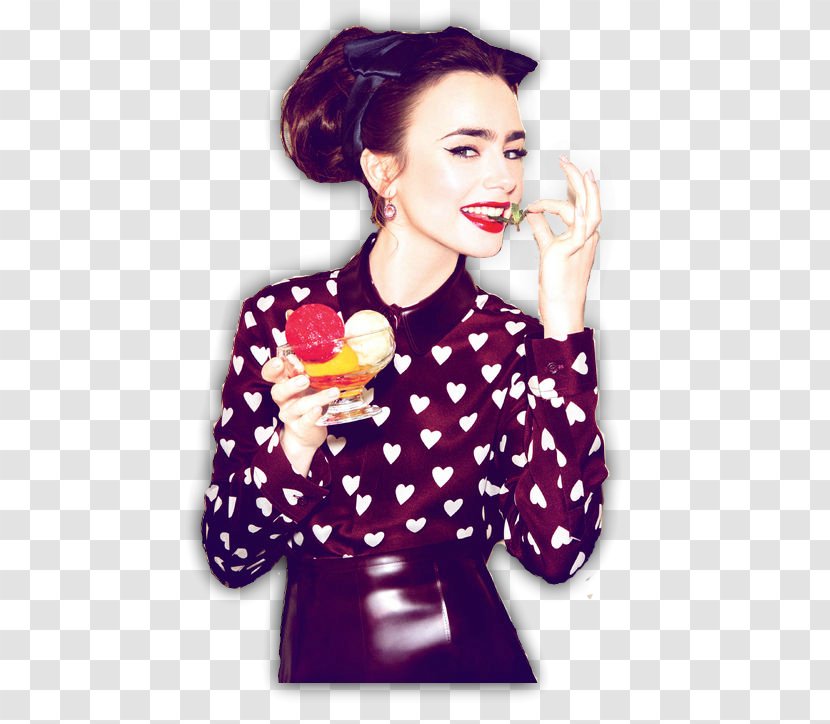 Lily Collins The Mortal Instruments: City Of Bones Glamour Magazine Fashion - Silhouette - Actor Transparent PNG