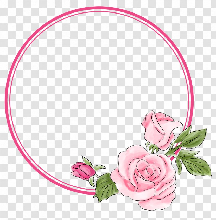 Garden Roses Bride Circle Floral Design - Garland Transparent PNG