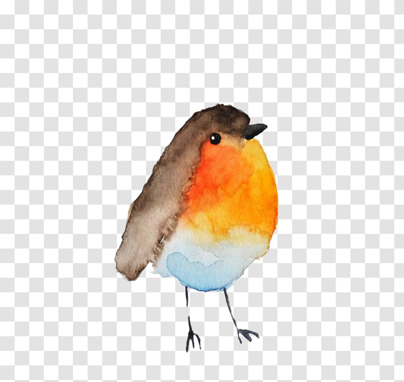 Watercolor Painting Drawing Art - Paint - Cute Sparrow Transparent PNG