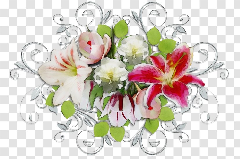 Flower Bouquet Plant Pink Cut Flowers - Lily - Arranging Petal Transparent PNG