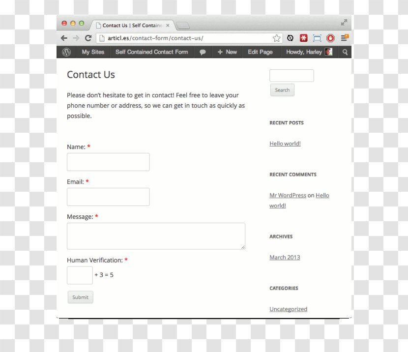 Computer Program Web Page Screenshot Line - Contact Form Transparent PNG
