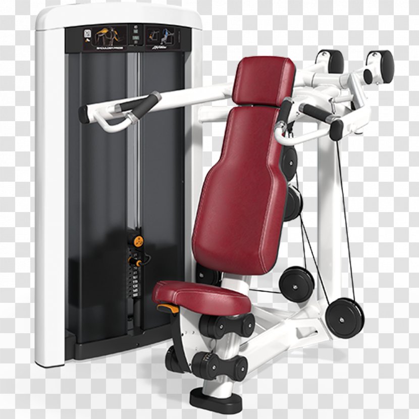 Weightlifting Machine Overhead Press Physical Fitness Bench Centre - Exercise Equipment - Shoulder Transparent PNG