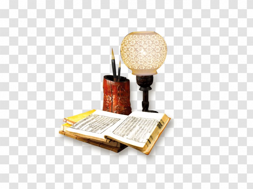 China The Twenty-four Filial Exemplars Book - Chinese Wind Bing Lamp Night Reading Material Transparent PNG