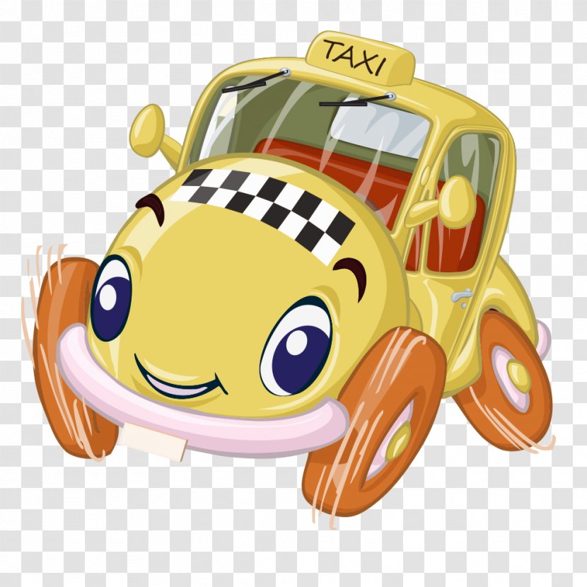 Cartoon Icon - Vehicle - Taxi Transparent PNG