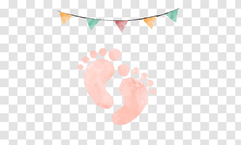 Pink Clip Art - Silhouette - Bunting Creative Footprints Transparent PNG