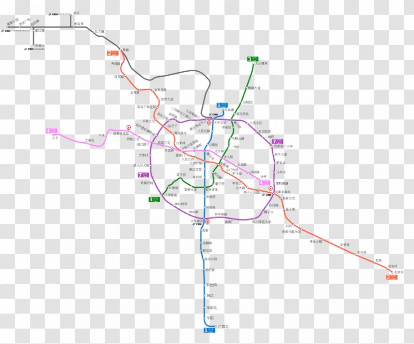 Rapid Transit Tram Line 3 Shenyang Metro Chengdu - Transport - Map Transparent PNG