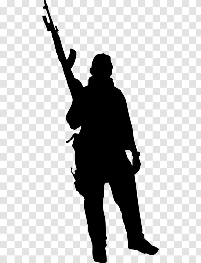 Soldier Silhouette - Monochrome Transparent PNG