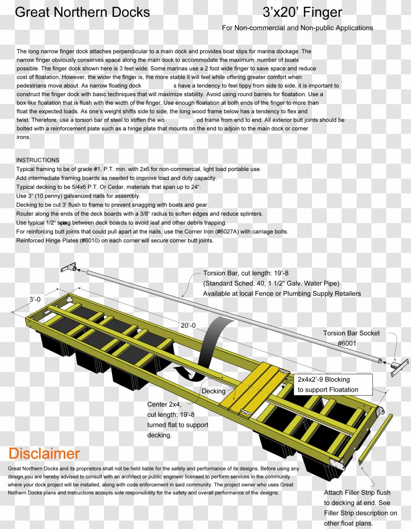 Floating Dock Architectural Engineering Boat Project - Pond - Plan Transparent PNG