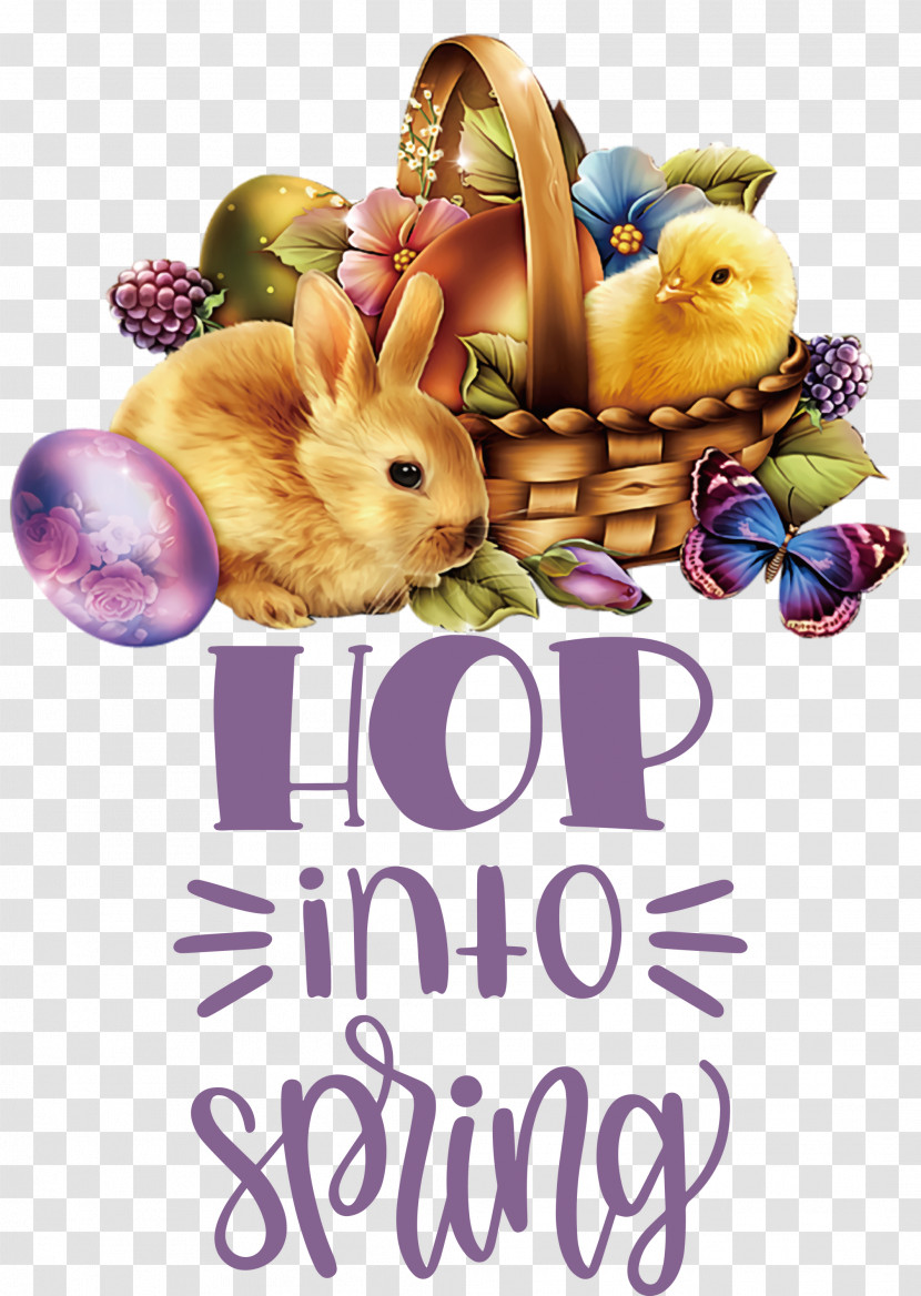 Hop Into Spring Happy Easter Easter Day Transparent PNG