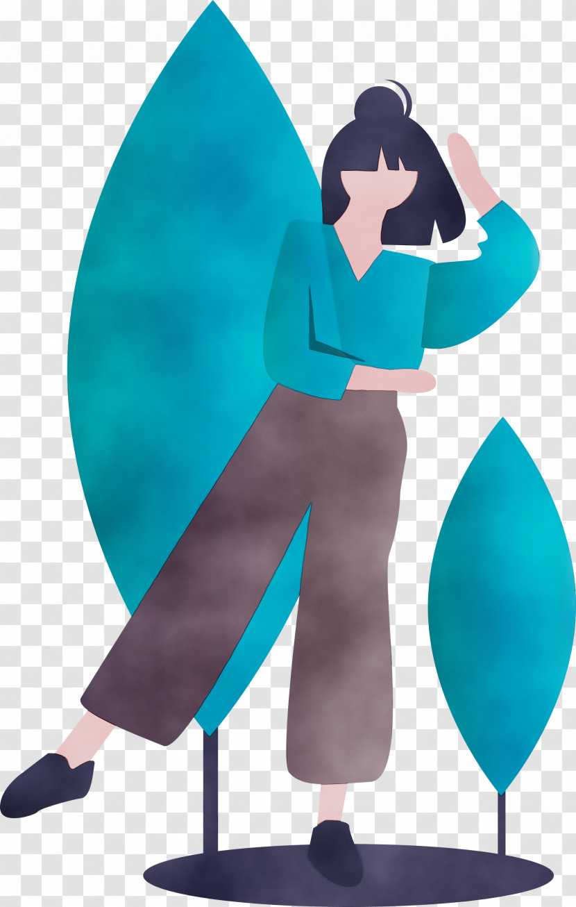 Cartoon Turquoise Transparent PNG