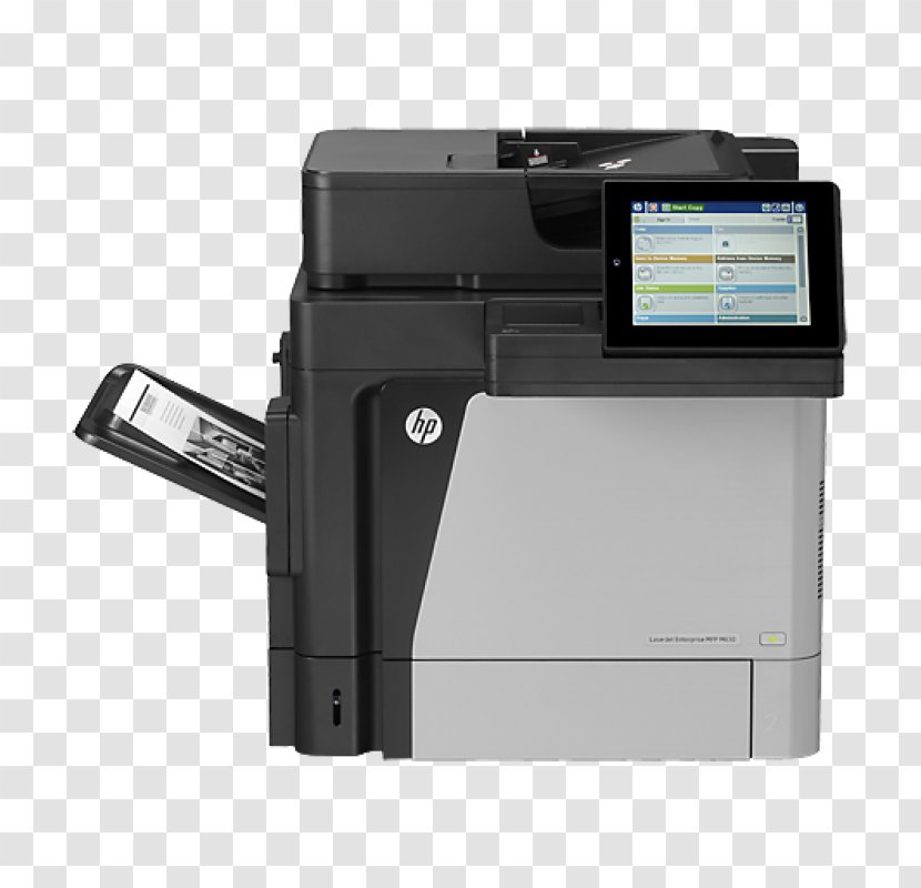 Hewlett-Packard HP LJ Enterprise M630h Mono MFP NO FAX A4 LaserJet Multi-function Printer - Hp Eprint - Automatic Document Feeder Transparent PNG