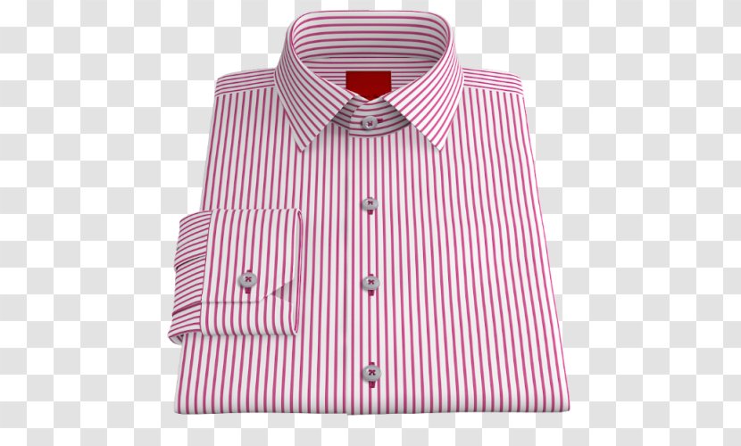 Dress Shirt Oxford Twill Pink - Stripes PINK Transparent PNG