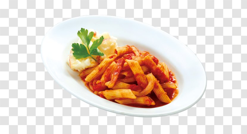 Penne Alla Vodka Pasta Al Pomodoro Vegetarian Cuisine French Fries - Recipe Transparent PNG