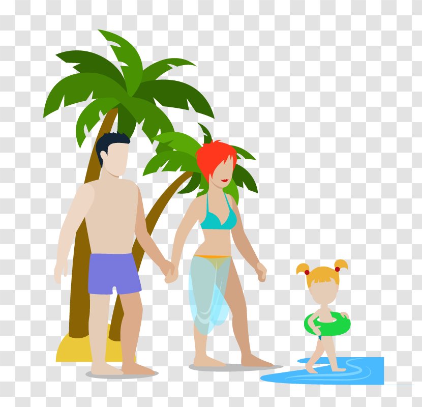 Vector Graphics Stock Illustration Cartoon Royalty-free - Joint - Beach Scene Transparent PNG