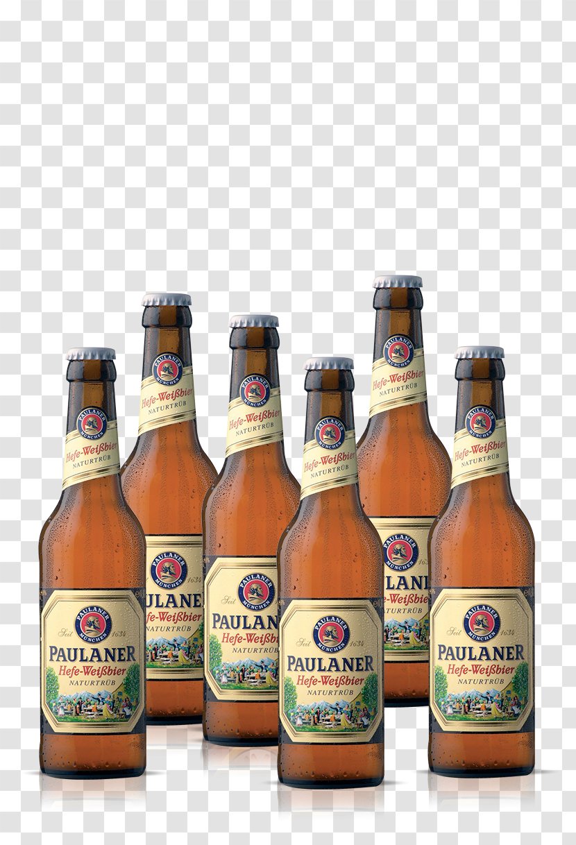 Wheat Beer Paulaner Brewery Bottle Ale Transparent PNG