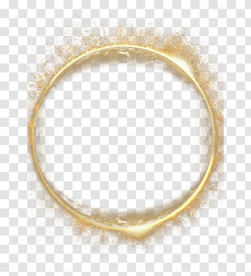 Gold Powder - Oval - Golden Floating Planet Transparent PNG