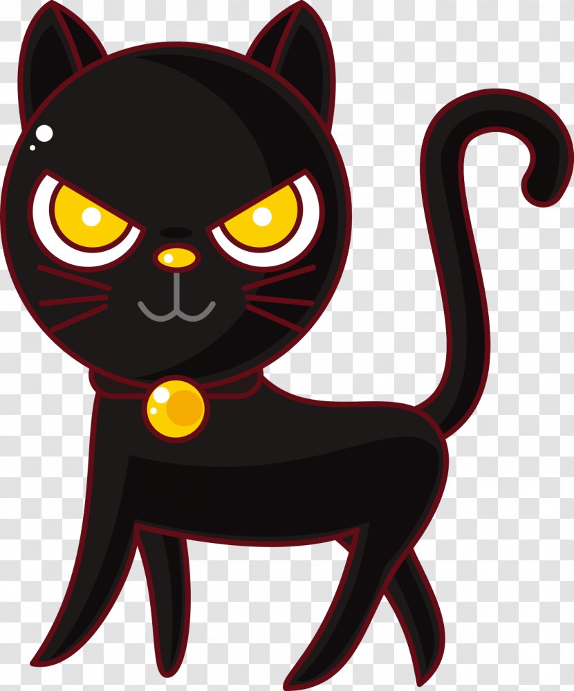Black Cat Whiskers - Cartoon Playfully Transparent PNG