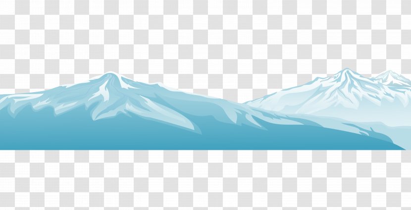 Brand Sky Font - Cartoon Snow Mountain Layers Transparent PNG