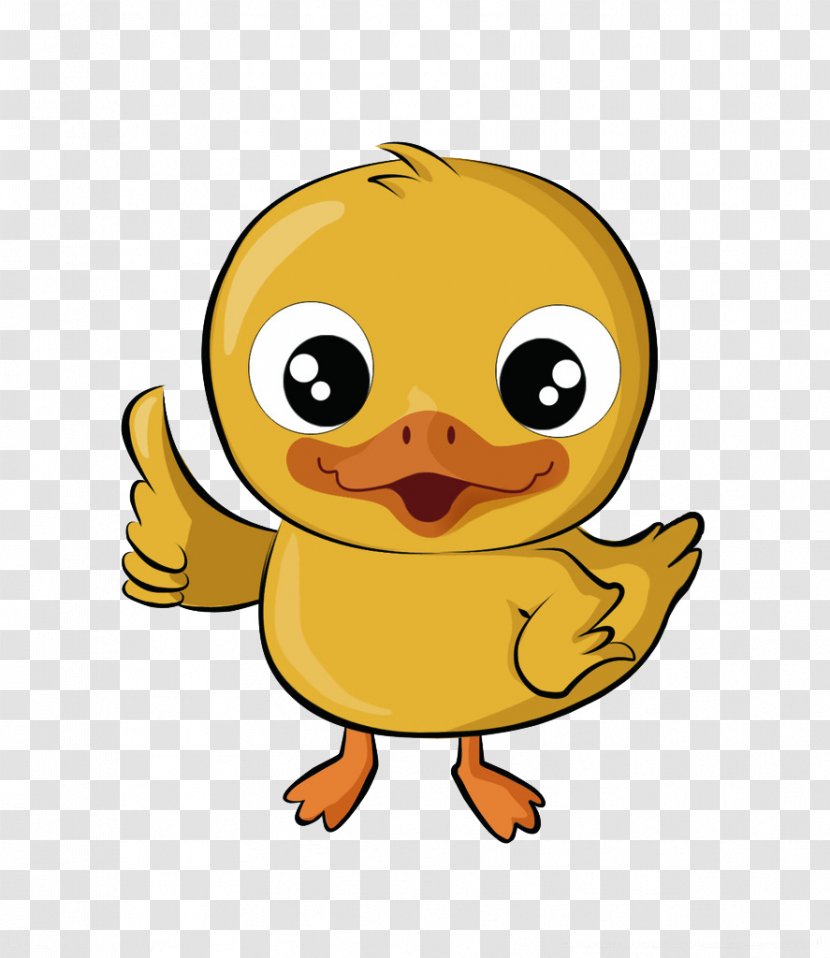 Duck Cartoon - Beak - Cute Little Yellow Transparent PNG