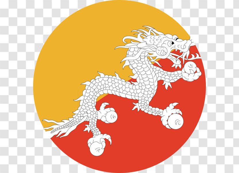 Flag Of Bhutan - Orange Transparent PNG