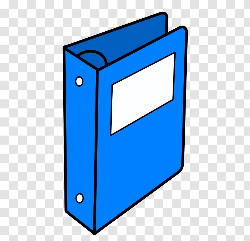 Ring Binder Paper Clip Loose Leaf Notebook Art - Blue Folder Transparent PNG