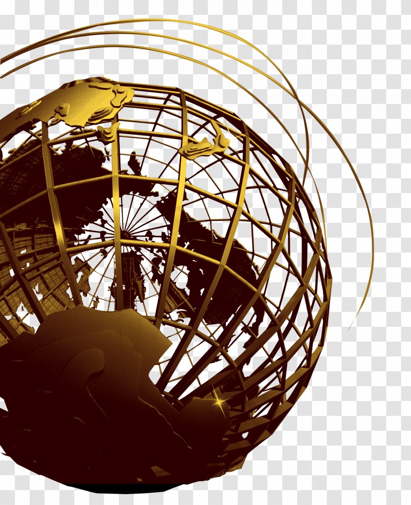 Globe Technology - Golden Earth Business Transparent PNG