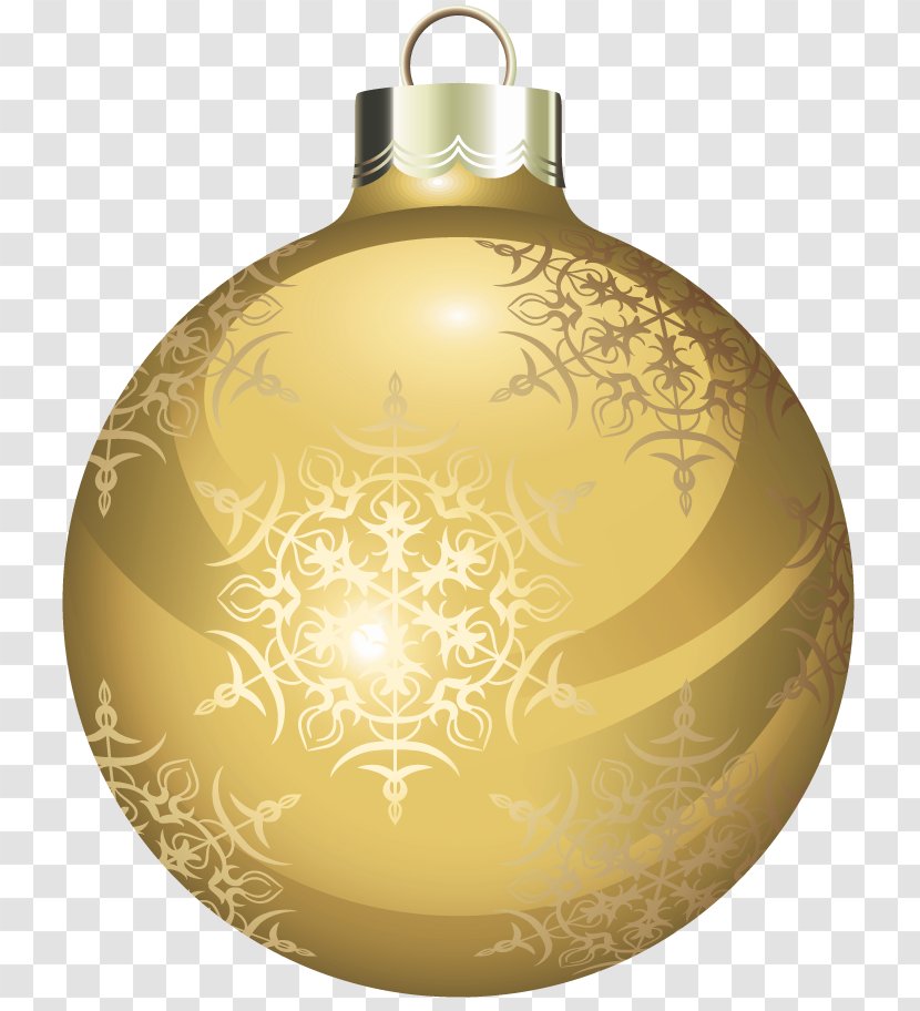 Christmas Ornament Clip Art - Transparent Gold Ball Clipart Transparent PNG