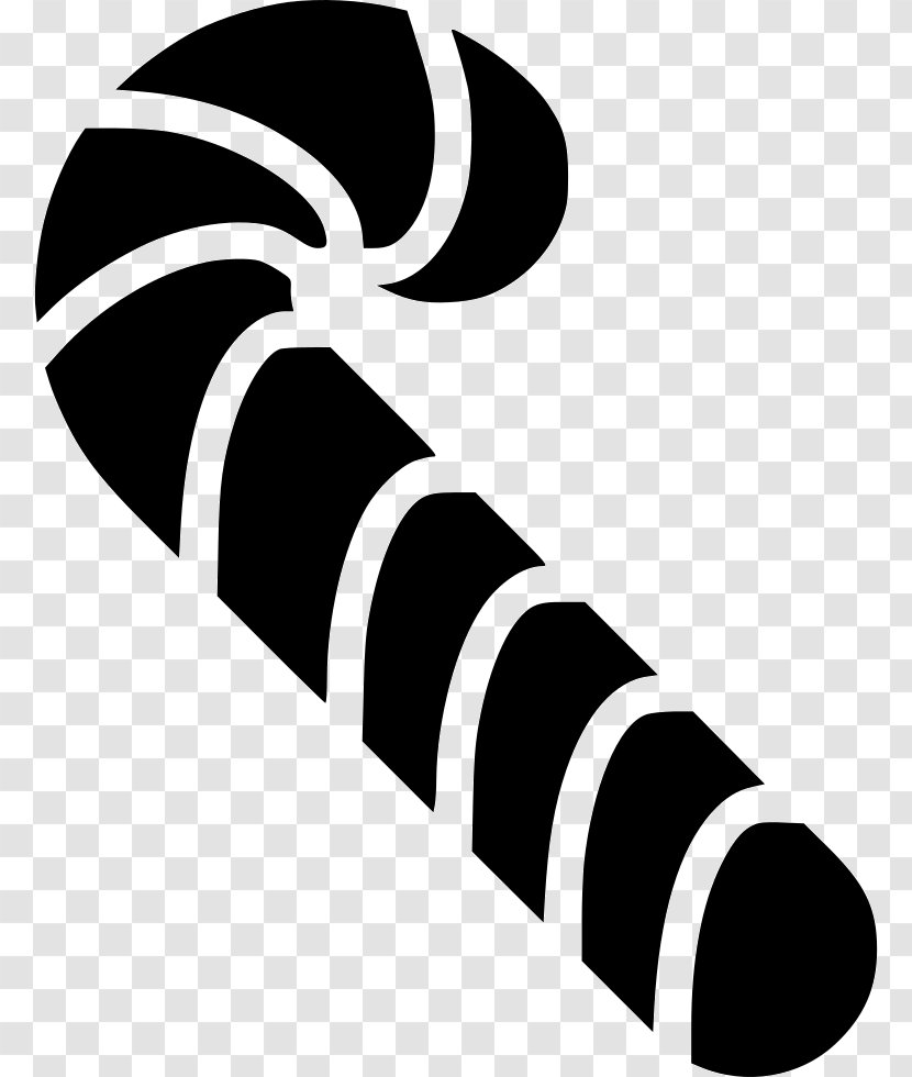 Clip Art Image Black And White - Artwork - Candy Cane Transparent PNG