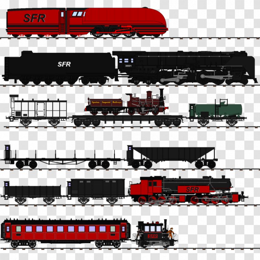 Railroad Car Passenger Rail Transport Train Rolling Stock - Drawing Transparent PNG