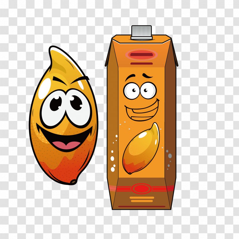 Orange Juice Mango Fruit - Vector Transparent PNG