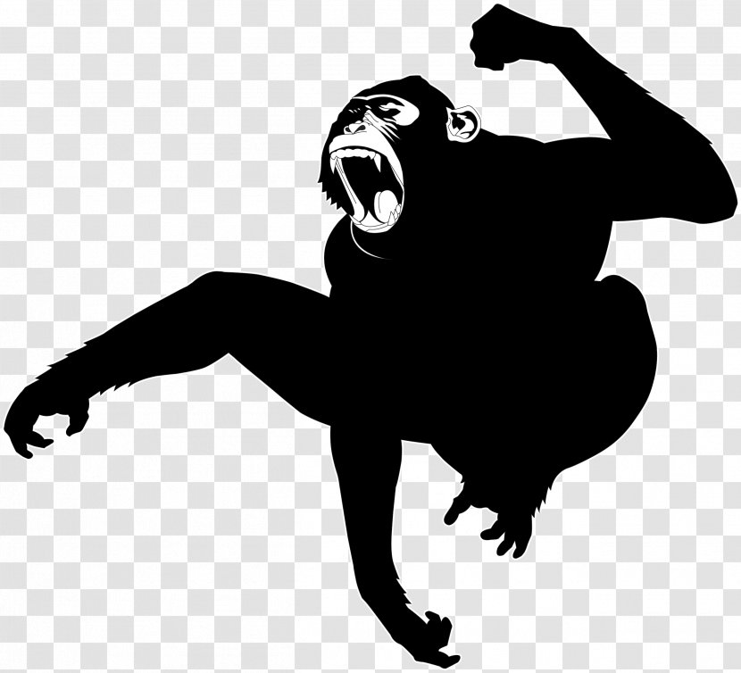 Old World Monkeys Primate Mandrill Logo - Silhouette - Monkey Transparent PNG