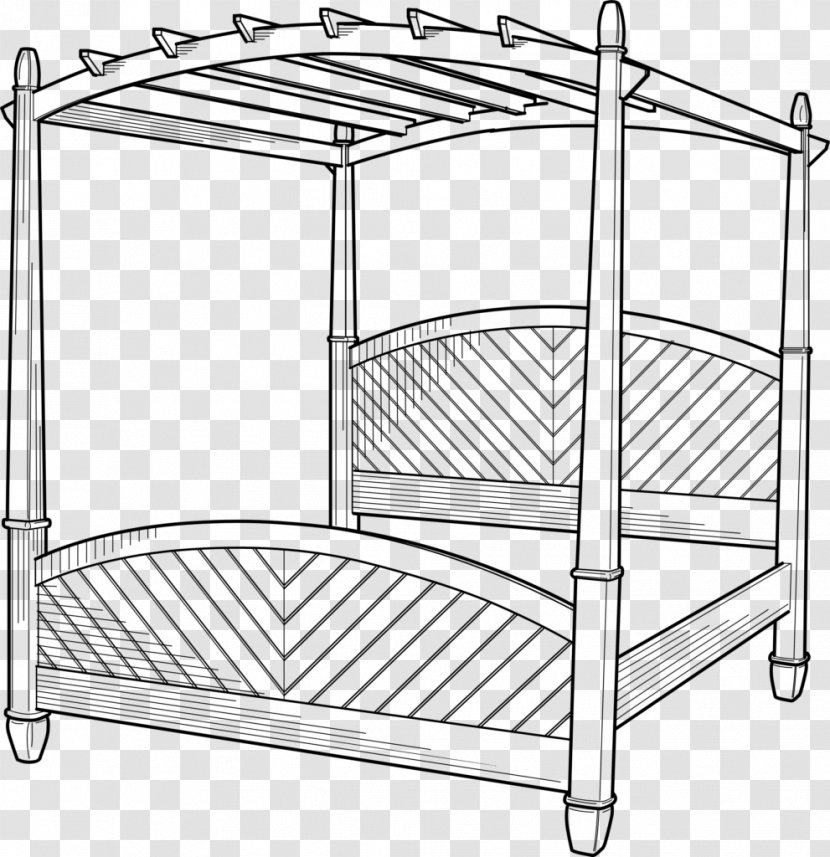 Four-poster Bed Bedroom Clip Art - Outdoor Table - Clipart Transparent PNG