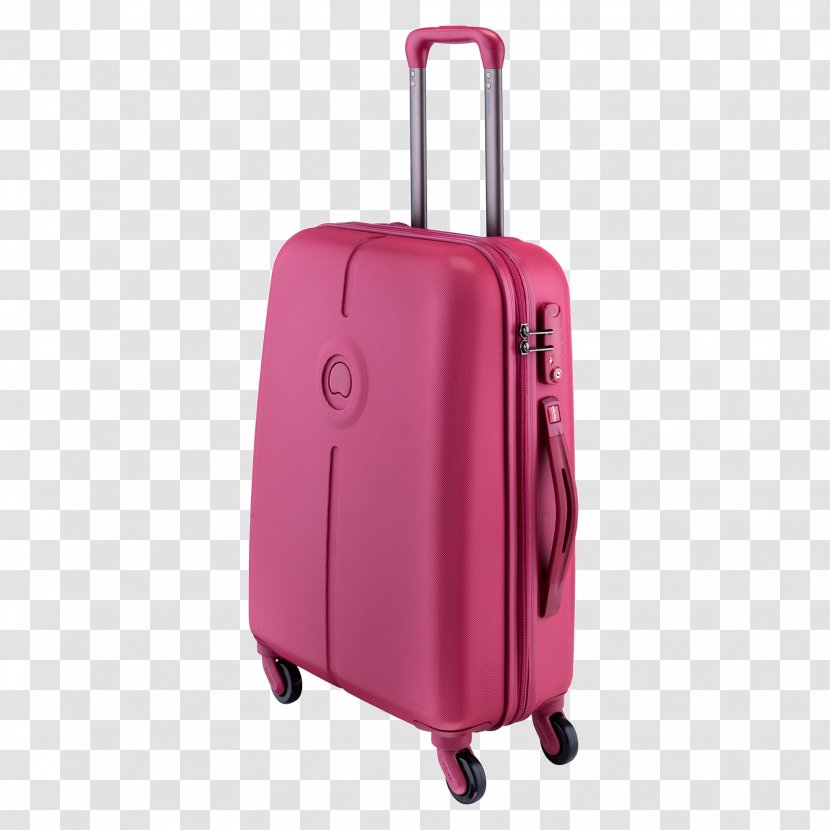 Hand Luggage Suitcase Baggage Trolley Travel - Pink Transparent PNG