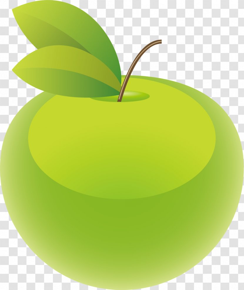 Granny Smith Apple - Fruit - Hand Painted Green Transparent PNG