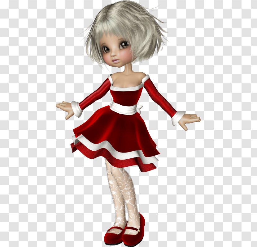 Brown Hair Christmas Doll Character - Fictional - 14th February Transparent PNG