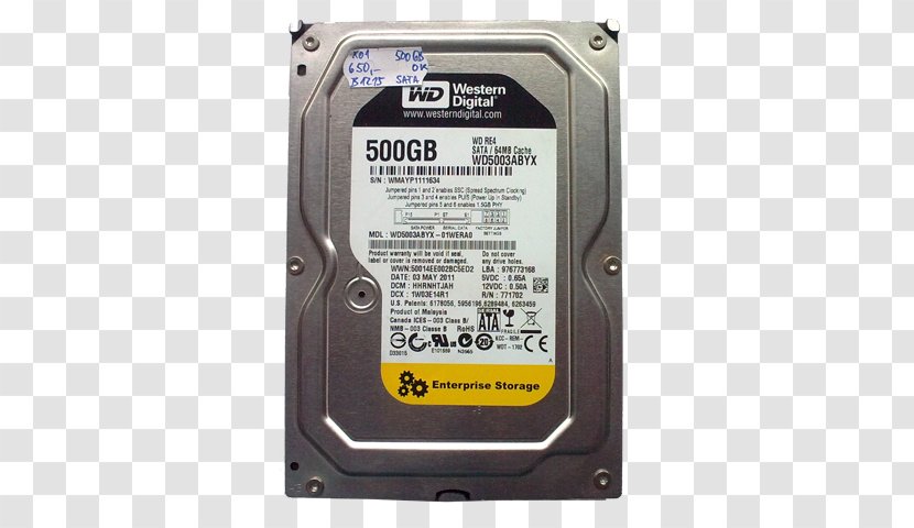 Hard Drives Western Digital WD RE HDD Serial ATA Data Storage - Wd Re Hdd Transparent PNG