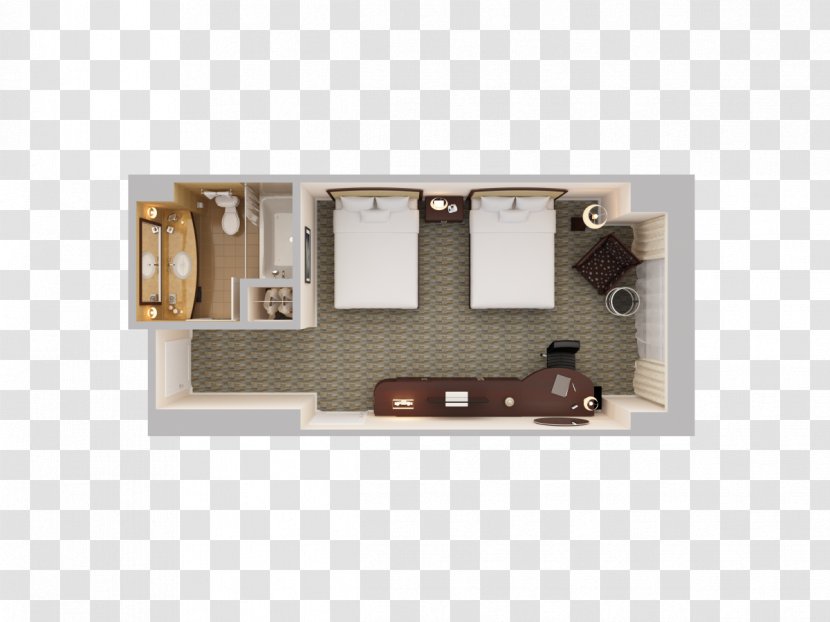 Hilton Orlando Bonnet Creek Room Hotel 3D Floor Plan Suite - Bed Top View Transparent PNG