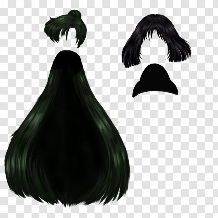 Black Hair Coloring Wig Long Transparent PNG