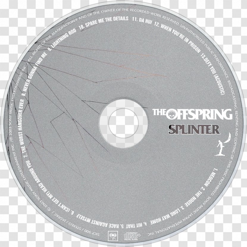 Compact Disc Splinter The Offspring Greatest Hits - Album Transparent PNG