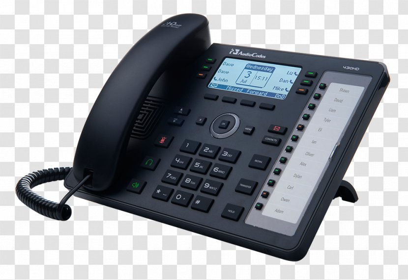 VoIP Phone AudioCodes Telephone Skype For Business Session Initiation Protocol - Communication Transparent PNG