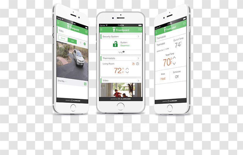 Smartphone Home Security ADT Services Vivint - Telephone Transparent PNG