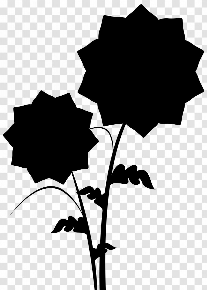 Rose Family Black & White - Tree - M Clip Art Flower Transparent PNG