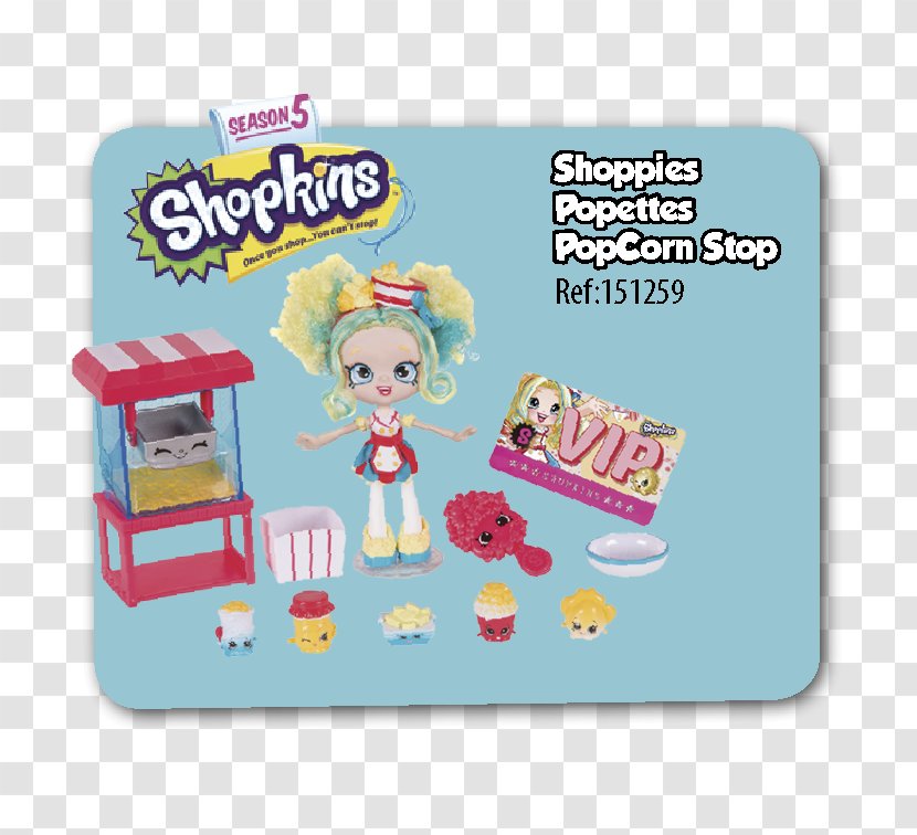 Shopkins Season 5 Book Popcorn Stop Font - Toy - Shoppies Transparent PNG