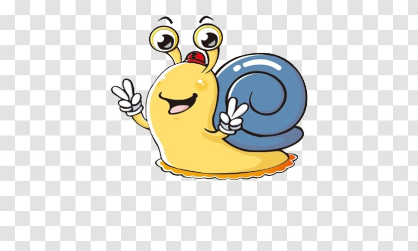 Gastropods Avatar Clip Art - Yellow - Cartoon Cute Snail Transparent PNG