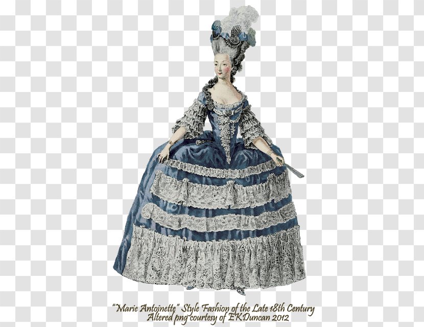 Palace Of Versailles Fashion Plate French Pannier - Marie Antoinette - Gown Transparent PNG