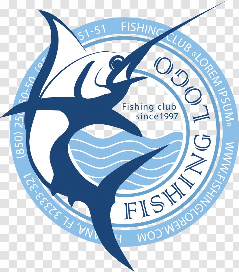 Recreational Boat Fishing Atlantic Blue Marlin Logo Angling - Reels - Ferocious Fish Vector Material Transparent PNG